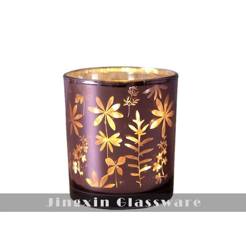 Kertakrukkur úr lituðum gleri