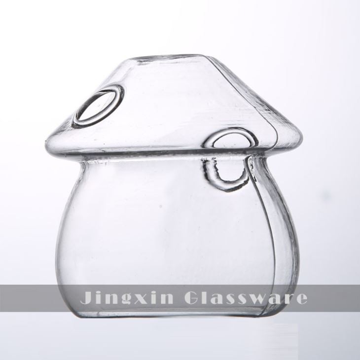 Glass Mushroom Vase For Decoration