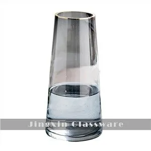 Smokey Grey Glass vasi fyrir blóm